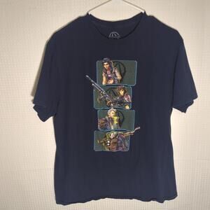 Borderlands 3 Graphic T-Shirt Large Navy Video Game Gearbox 2019 Licensed Tee